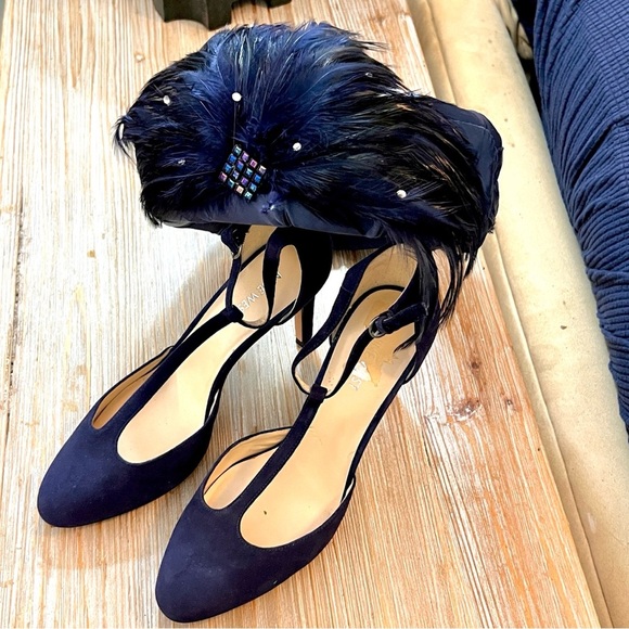 Nine West,Breezy T-Strap,Navy Heels,/Pumps, Arch Support & Comfy,EUC, Size 8.5 - Picture 6 of 12